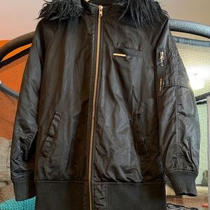 Members Only Black Jacket with Gold Accents